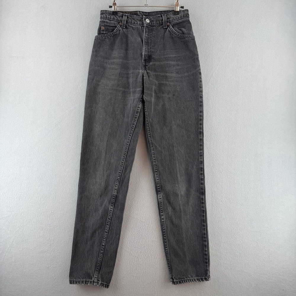 Vintage Levis Jeans Womens 6 L (Fits 27x31) Black 951 Relaxed Taper Orange Tab